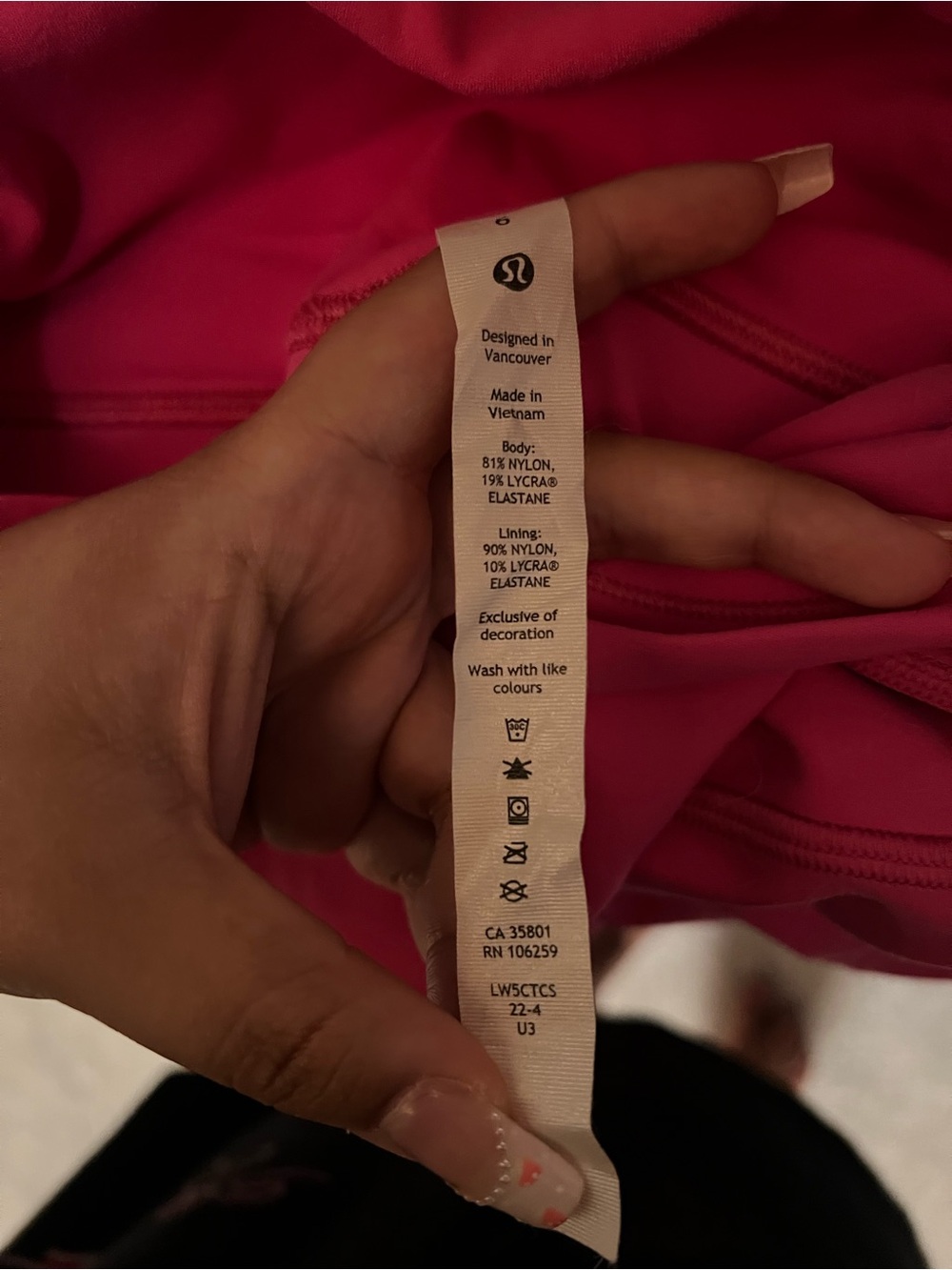 Lululemon Align HR Crop 23" Double Lined Nulu Size 6 Sonic Pink - Picture 3 of 7